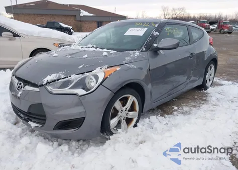 2012 Hyundai Veloster Base W/Black from USA, damaged, VIN KMHTC6AD5CU065315